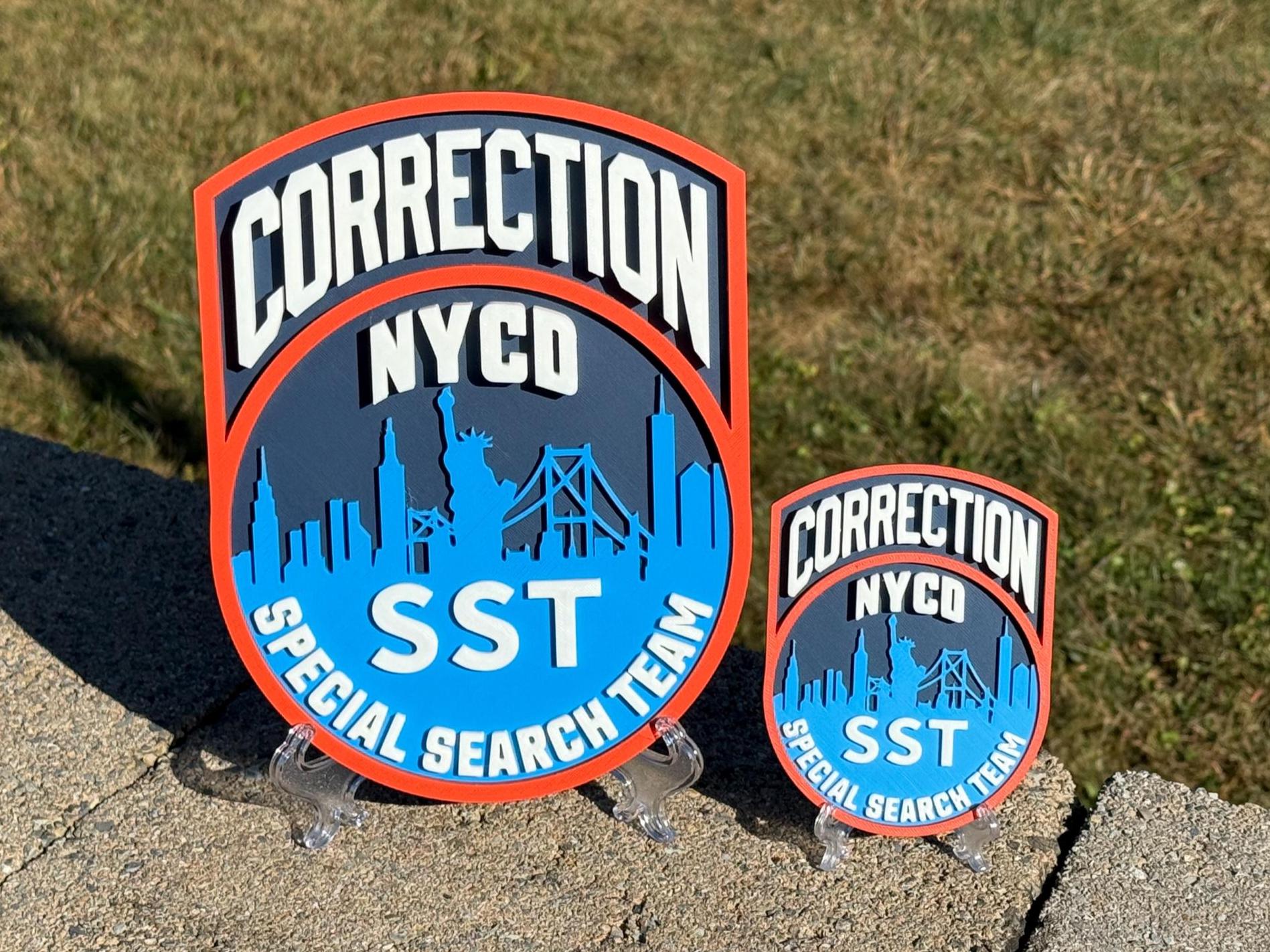 NYCD SST Special Search Team Plaque: 3D Embossed First Responder