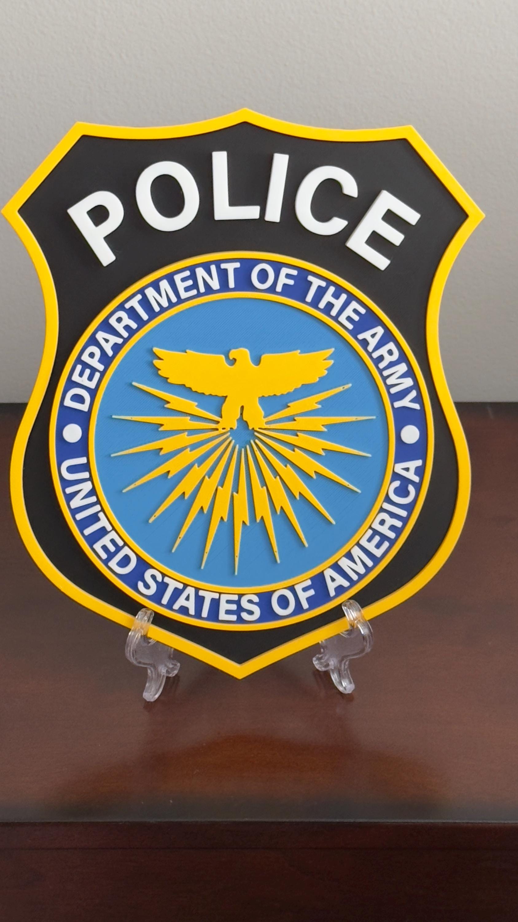 米国ポリスバッジ【US Army Military Police】PFホルダー付 米国ポリス