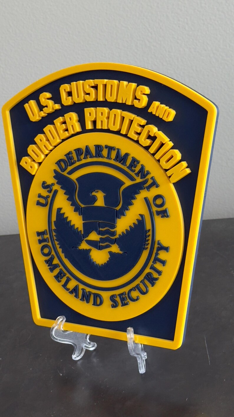US Customs and Border Protection 3D Embossed Plaque: First Responder ...