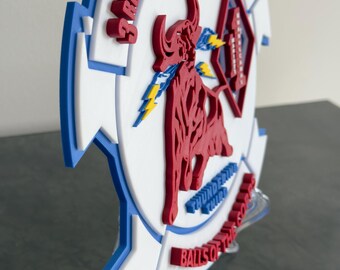 Us Marines 3D, Embossed Wall Plaque | PLA Plastic | 9X9 Indoor