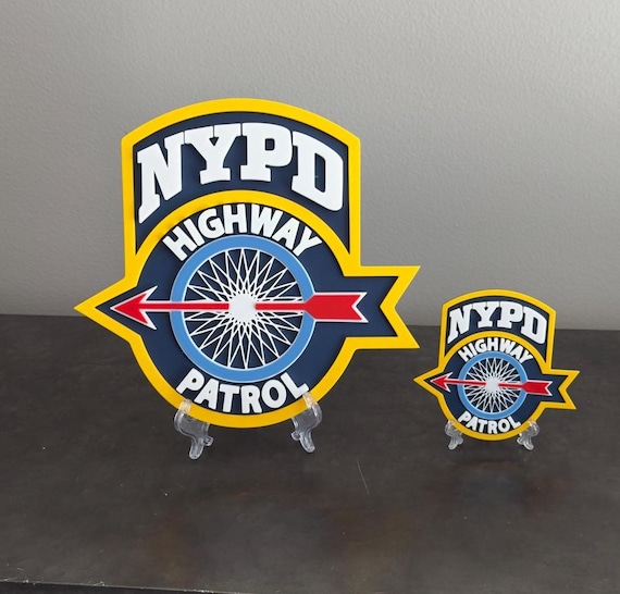 NYPD Highway Patrol, 3D Embossed Plaque - NYC Wall Decor | New