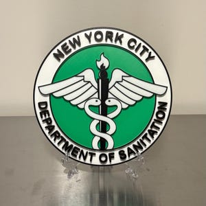 DSNY New York City Department of Sanitation 3D Plaque - First Responder Wall Art New York