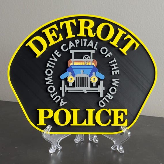 Detroit Police Department 3D Embossed Plaque: First Responder Wall