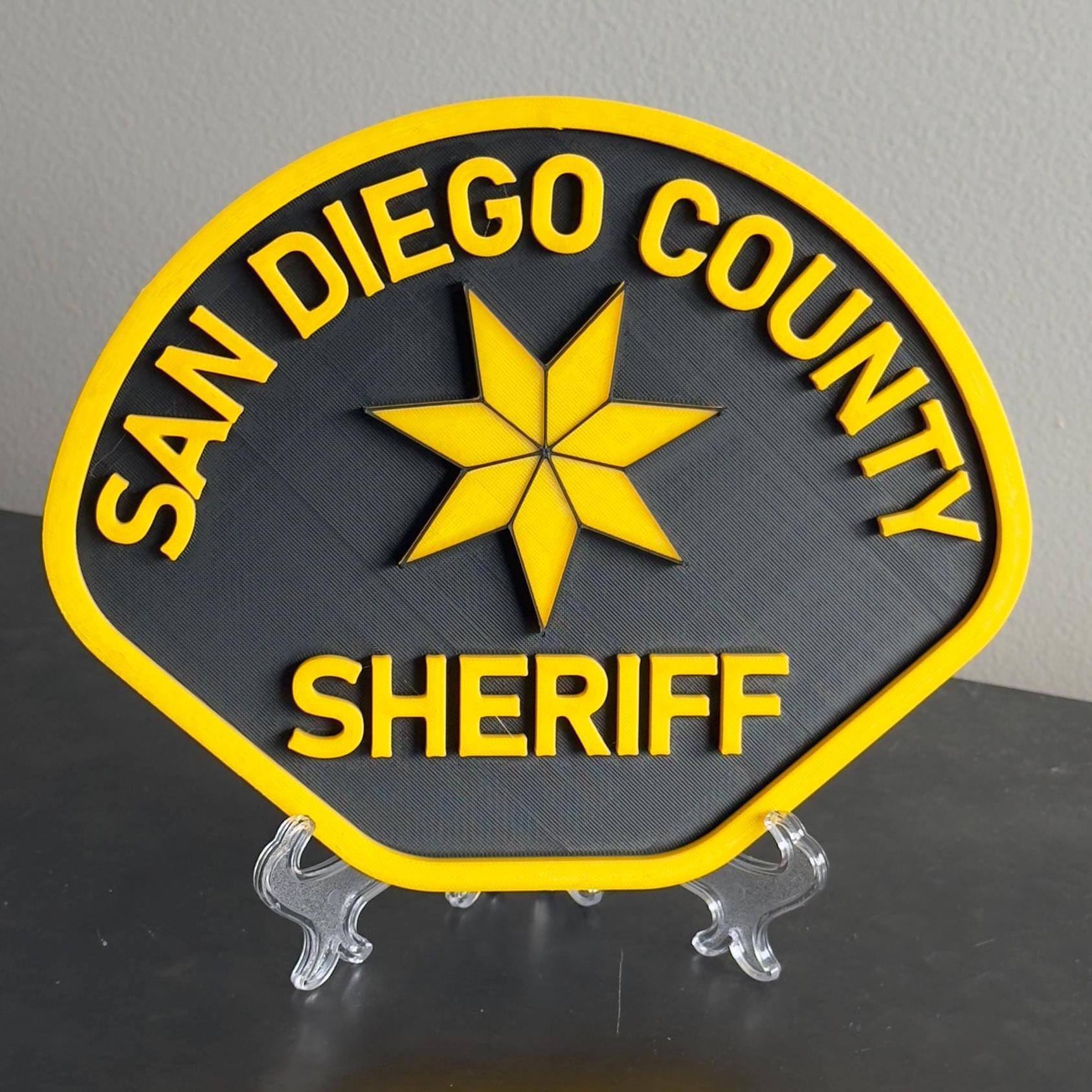 San Diego County Sheriff 3D Embossed Display Plaque - Etsy