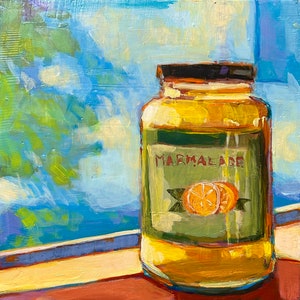 Marmalade - Original Acrylic Oil Encaustic Still Life - 8”x 8”