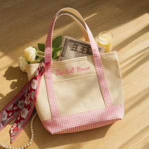 Custom Canvas Tote Bag,Personalised LOGO tote bag,name tote bag,bridesmaid gift bag,embroidered with initials custom tote,Personalized Gift