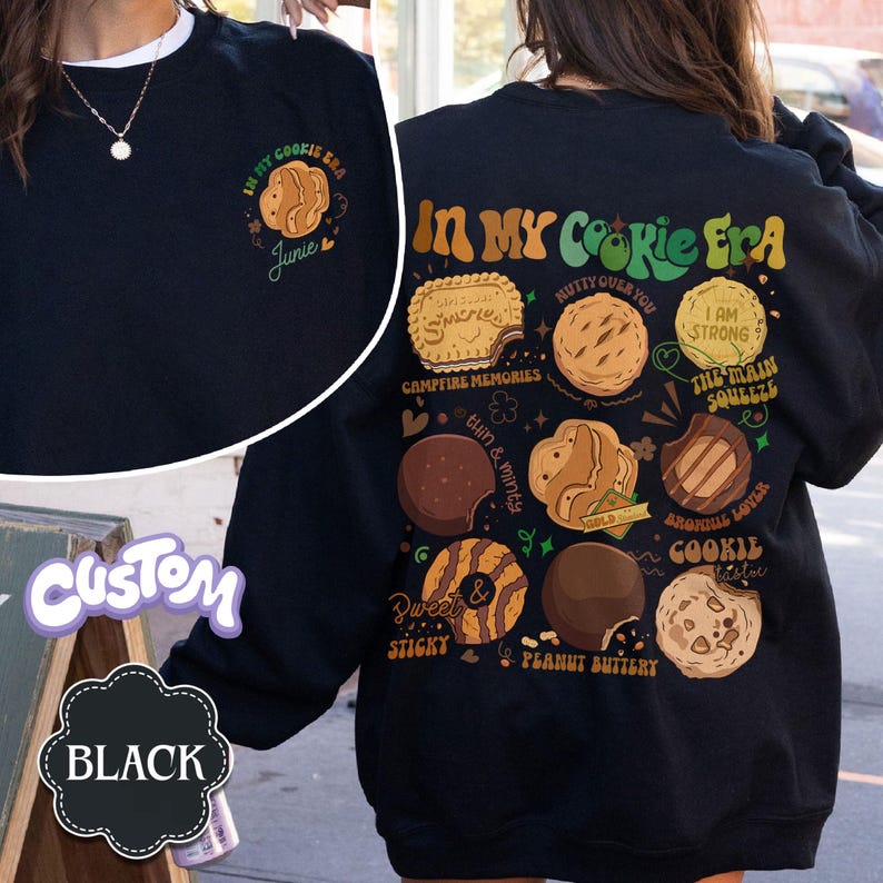 Custom in My Cookie Era Sweatshirt, Troop Number Shirt, Scout Troop
