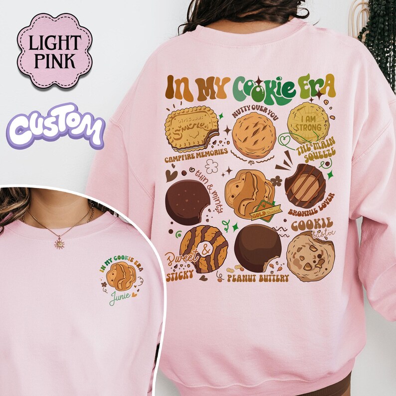 Custom in My Cookie Era Sweatshirt, Troop Number Shirt, Scout Troop