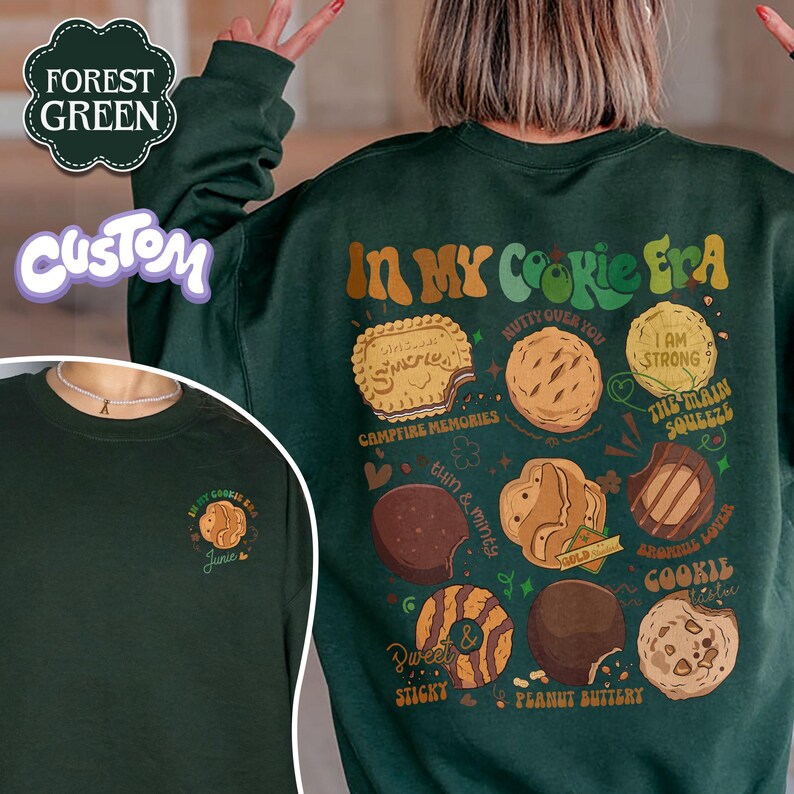 Custom in My Cookie Era Sweatshirt, Troop Number Shirt, Scout Troop