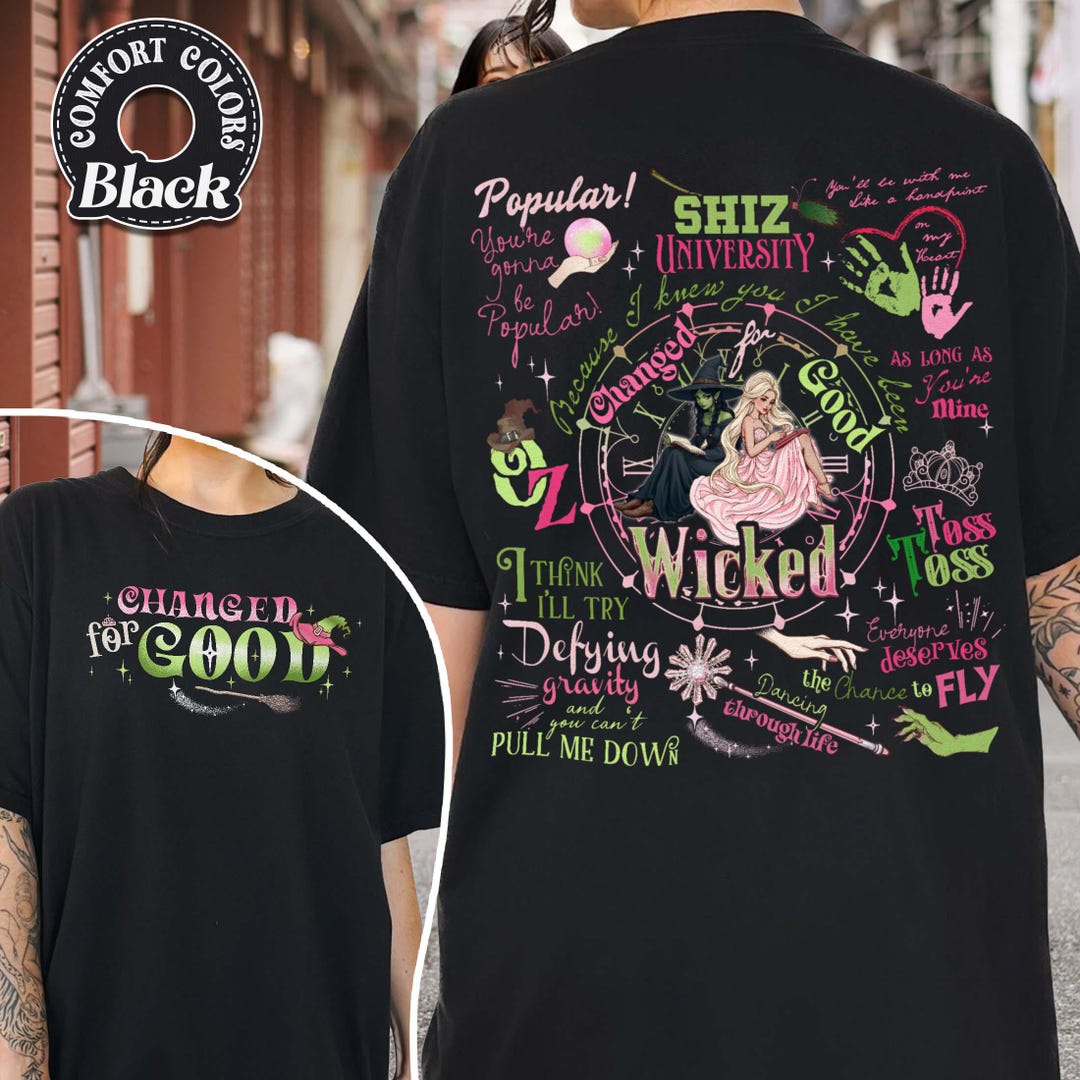 Wicked A New Musical Comfort Colors Shirt, Defying Gravity Tshirt ...