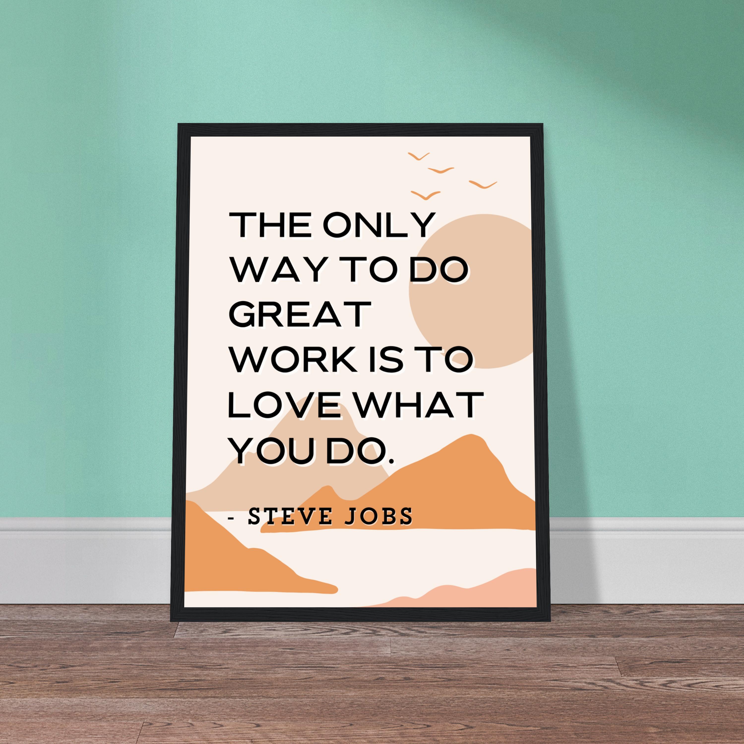 モチベーションを高めるポスター - スティーブ・ジョブズの名言 | モチベーションを高めるプリント | オフィスの装飾 | モチベーションを高める名言プリント  | インスピレーションを与える名言 | WFH - Etsy 日本, image size:3000x3000