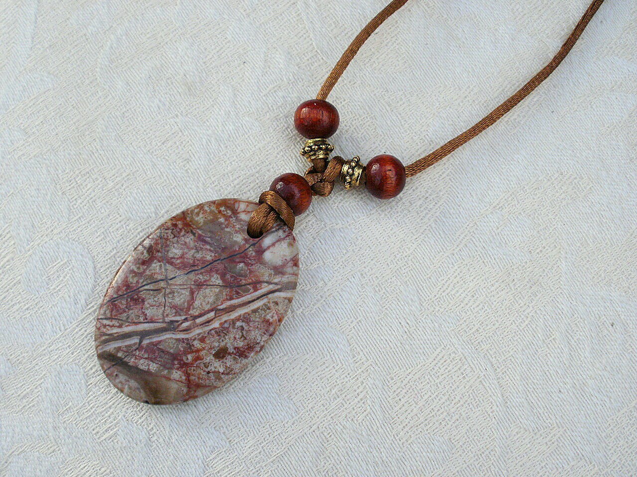 SALE Was 45.00, Now 28.00 Paintbrush Jasper Stone Necklace