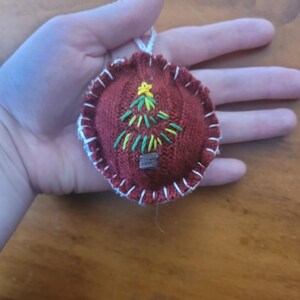 Christmas Tree Embroidered Ornament