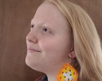 Sunshine Granny Square Earrings