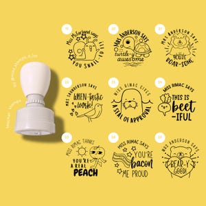 パーソナライズされた教師用スタンプ | 精巧なデザイン | 生徒へのご褒美スタンプ | 手作り