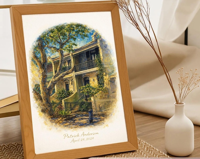 Featured listing image: Custom House Portrait – Van Gogh Style Building Art (Digital Download)