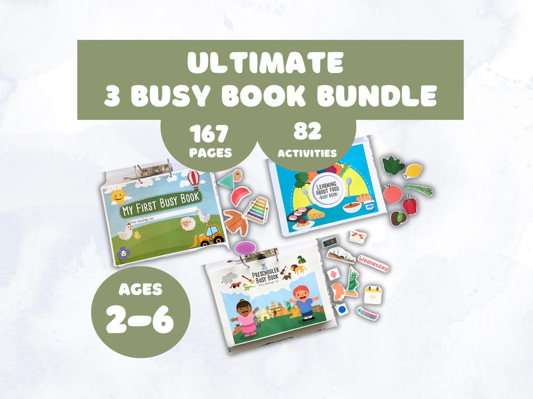 BUNDLE Toddler Learning Binder, Busy Book Printable, Preschool ...