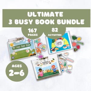 BUNDLE Toddler Learning Binder, Busy Book Printable, Preschool Activities, Homeschool Resources, Montessori Materials, Kids Quiet Book