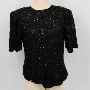 Vintage Laurence Kazar Beaded Blouse image 1