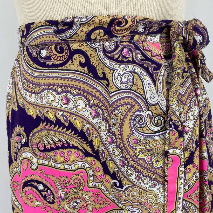 Paisley wrap skirt