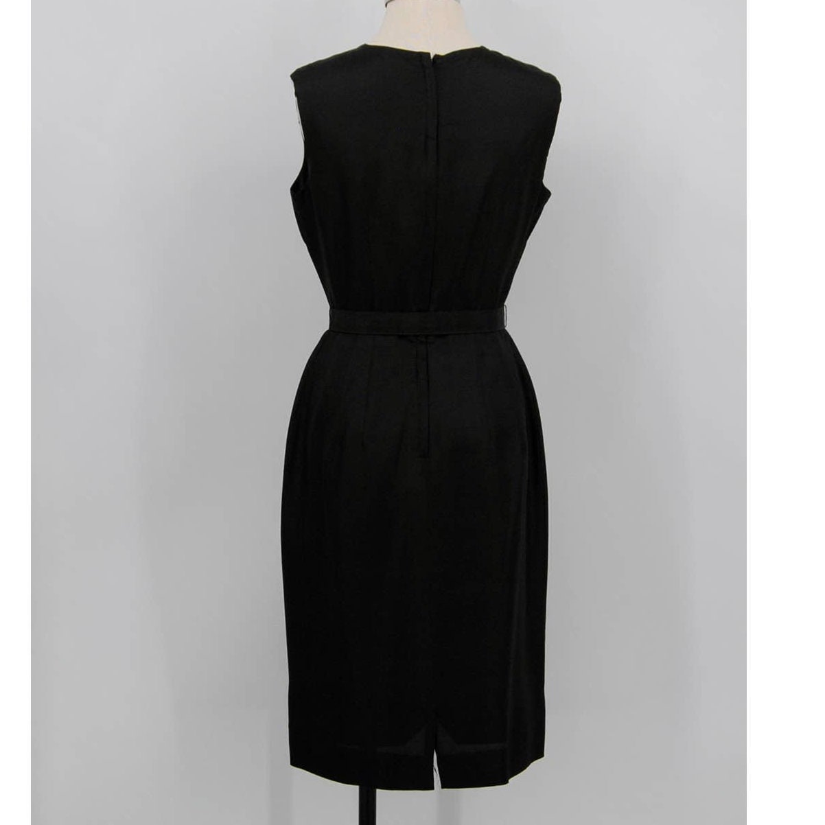 Sears black best sale and white dress