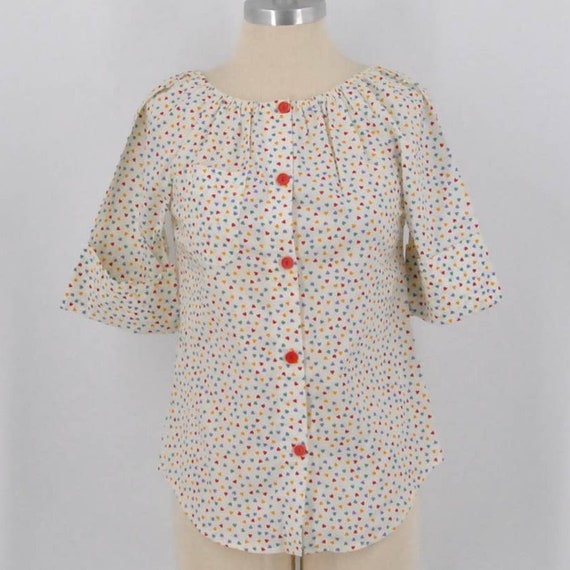 Vintage NWT Mike's Girl Heart Blouse - image 1