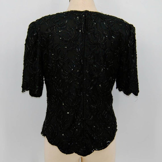 Vintage Laurence Kazar Beaded Blouse - image 3