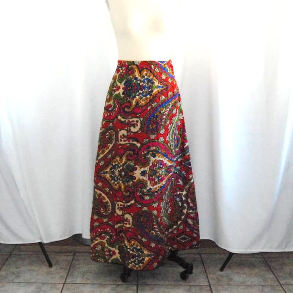 Vintage Paisely Quilted Skirt