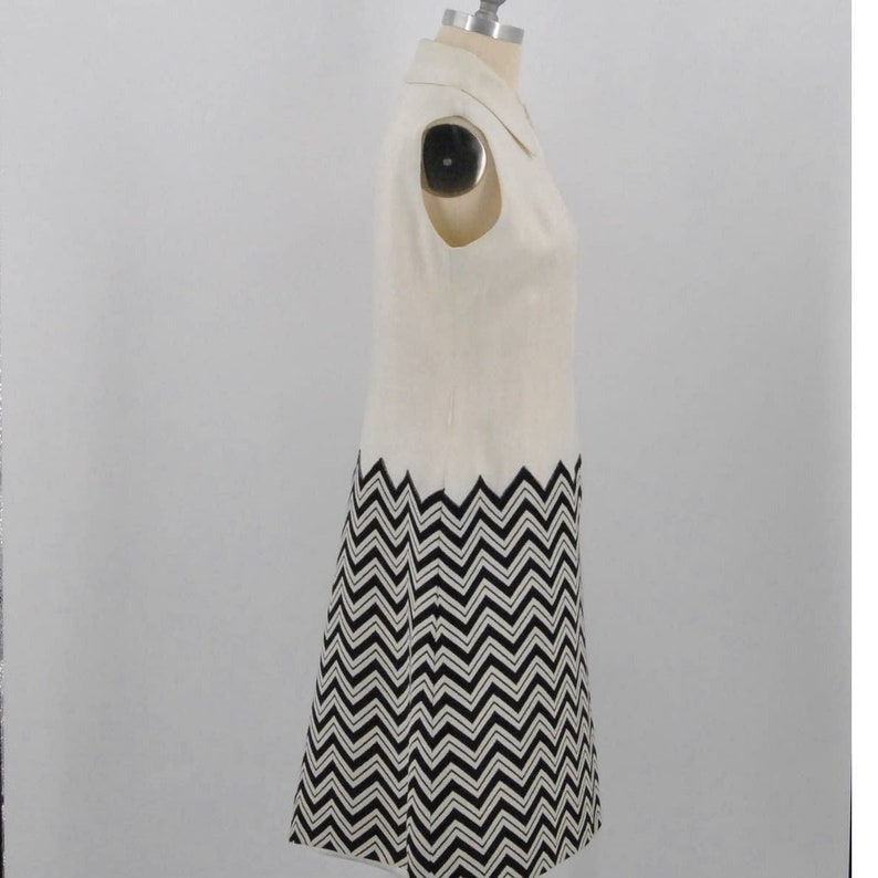 Vintage Chevron Print Dress image 2