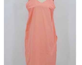 Vintage Handmade Pink Shirt Dress with Side Slits
