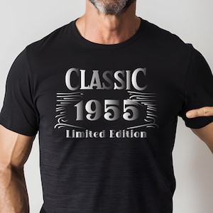 70th Birthday Shirt, Born in 1955 Classic Car Lover, Limited Edition Dad Birthday Gift T Shirt, Grandpa Turning Seventy, Man Birthday Gift