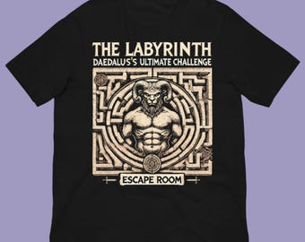 The Labyrinth Mythology Shirt - Minotaur Greek Graphic Unisex Tee