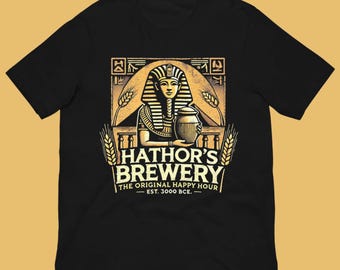 Hathor Brewery Shirt – Egyptian Mythology Graphic T-Shirt