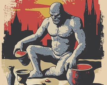 Existential Crisis Golem Digital Print