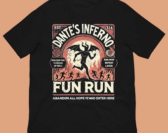 Dante’s Inferno Fun Run Shirt – Divine Comedy Graphic Literature Shirt