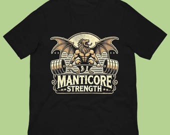 Manticore Strength Shirt – Persian Mythology Fitness Graphic T-Shirt