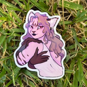Pinup Furry Feline - Vinyl Sticker