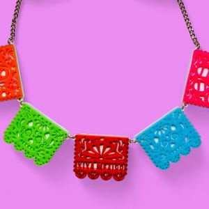 COLLECTIE DIA De Los MUERTOS - Papel Picado-ketting van acryl