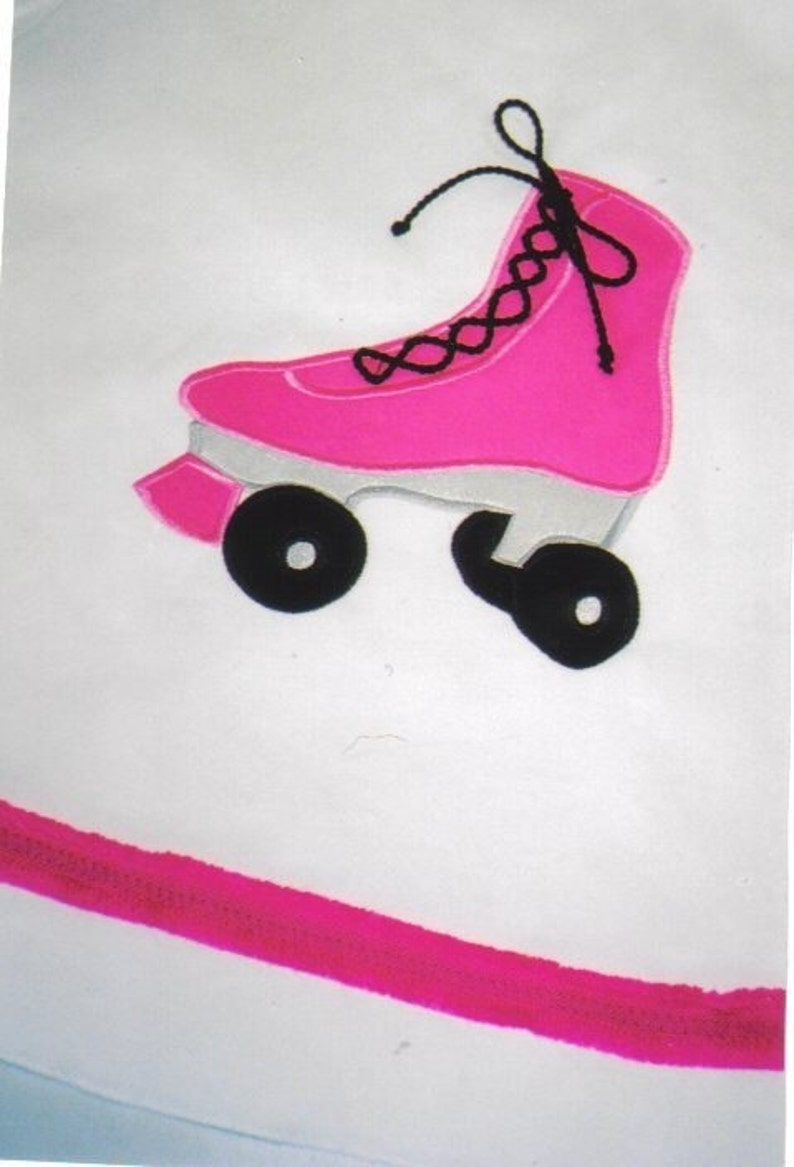 Embroidery Design Applique Roller Skate Etsy