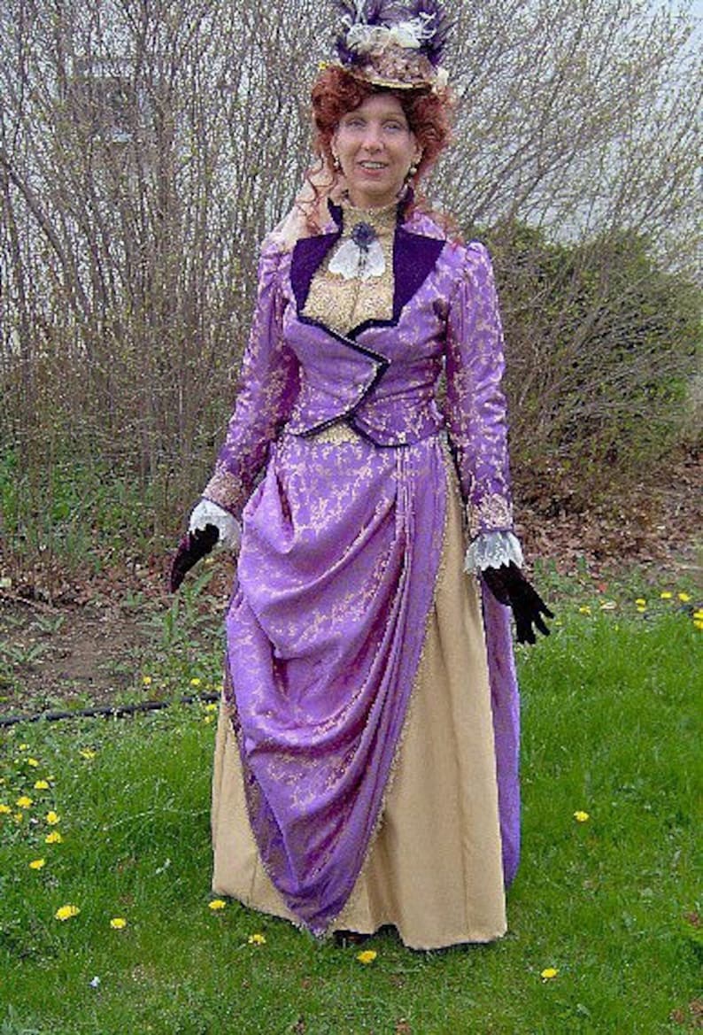 FOR ORDERS ONLY 1800s Victorian Dress 1887 Bustle Gown 1880s Etsy