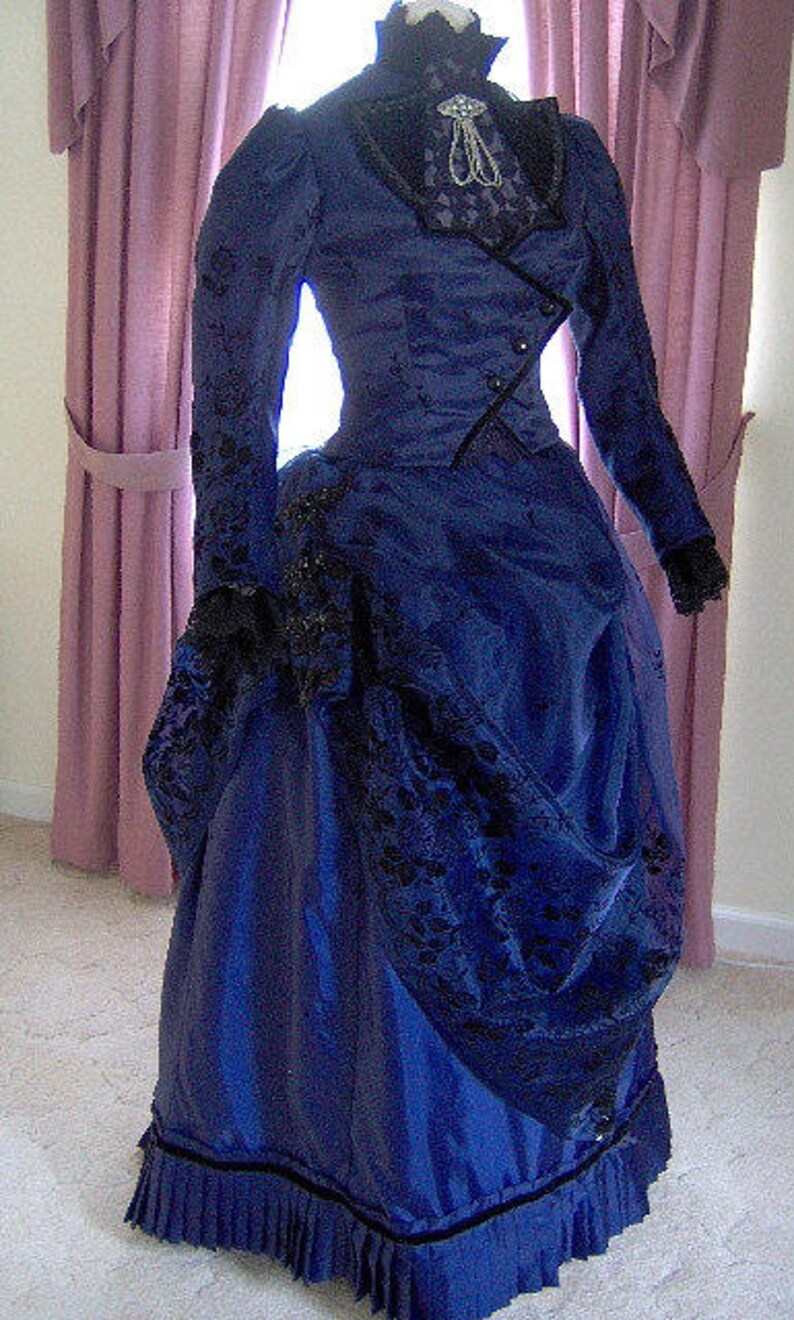 FOR ORDERS ONLY 1800s Victorian Dress 1887 Bustle Gown 1880s Etsy