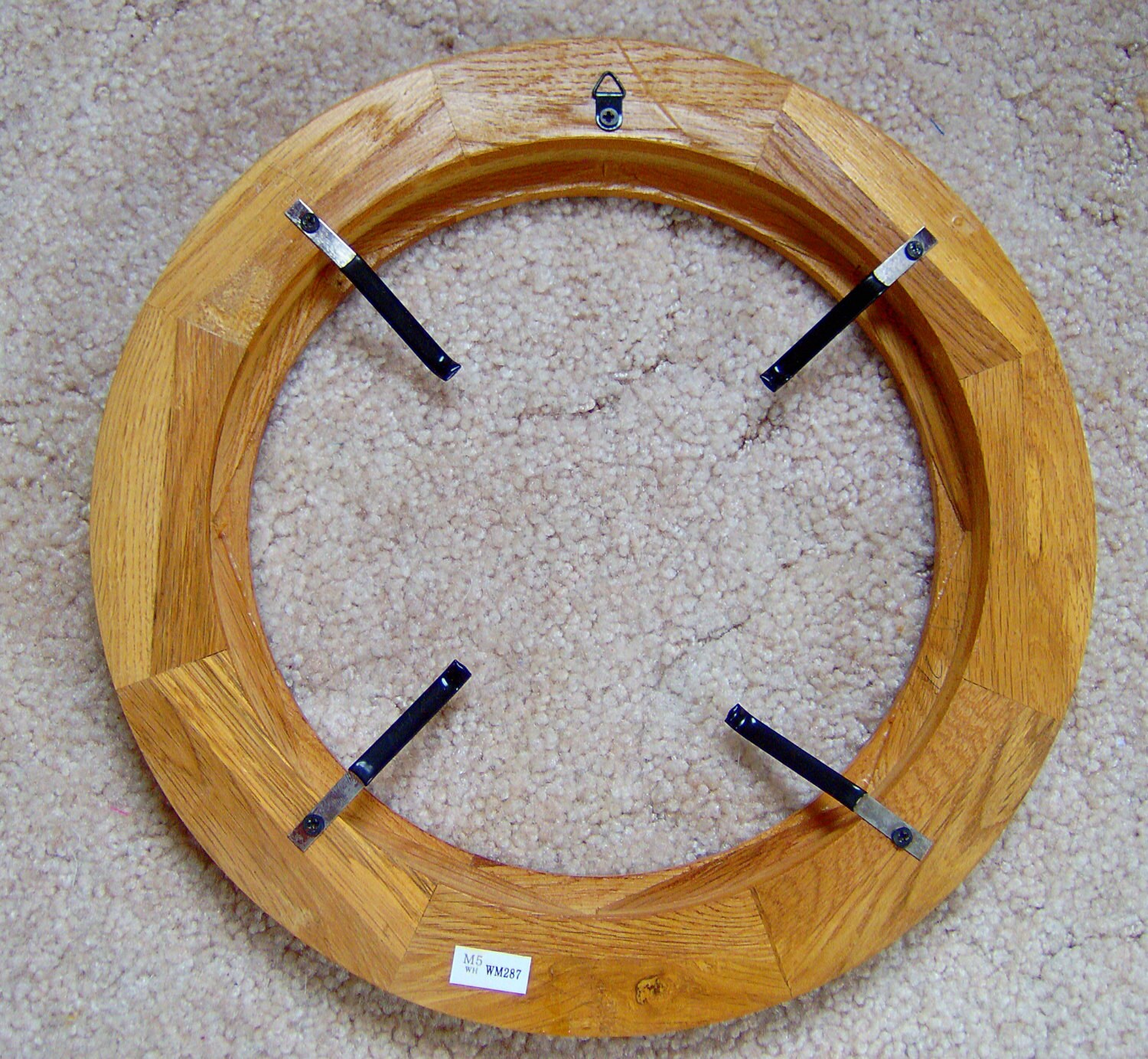 Vintage Round Solid Oak Wood Collector Plate Frame Wooden Etsy