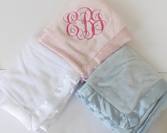 Monogrammed Fleece Baby Blanket