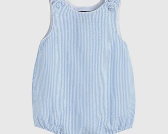 Personalized Monogrammed Custom Embroidered Baby Boy Easter Outfit Romper Bubble