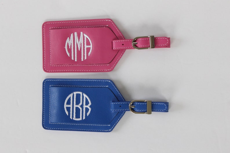 Monogrammed Luggage Tag Free Shipping Etsy