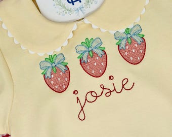 Personalized Strawberry Dress Bubble