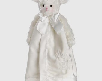 Personalized Monogrammed Lamb Critter Lovie Blanket
