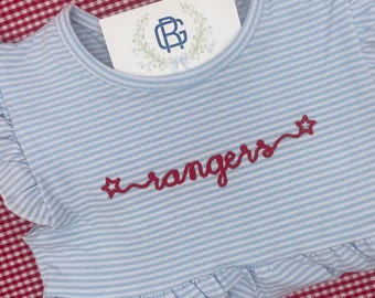 Personalized Patriotic Dress – Ruffle Sleeve 4th of July Cotton Outfit