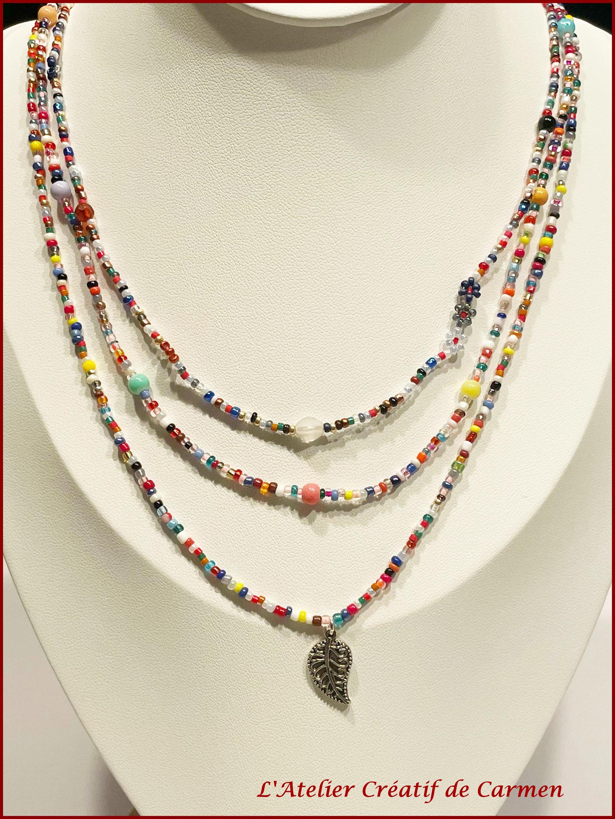 マルチカラー ミユキ デリカ ビーズ ネックレス/チョーカー ネックレス