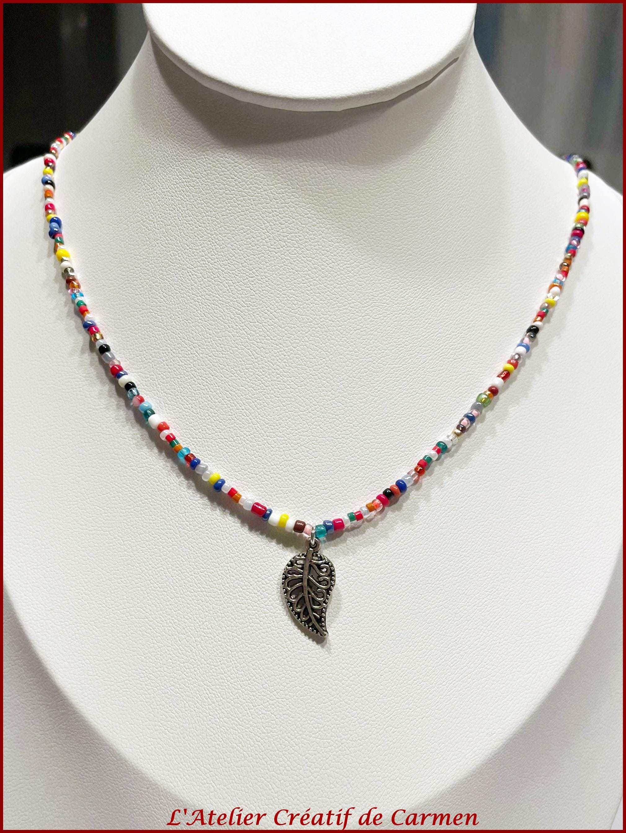 マルチカラー・デリカビーズ・チョーカー マルチカラー ミユキ デリカ ビーズ ネックレス/チョーカー ネックレス